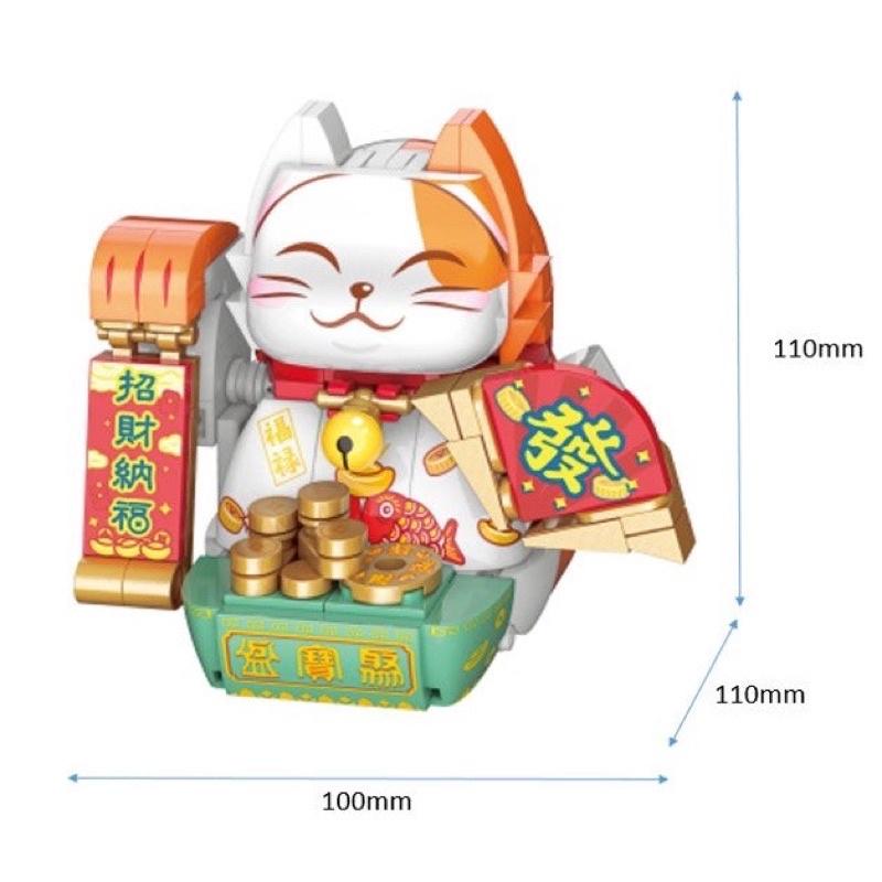 ［翔運動］Qman啟蒙積木 轉轉招財貓 新年禮物 生日禮物 交換禮物 聖誕禮物 積木玩具-細節圖5