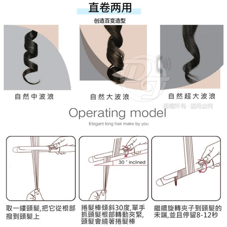 AQUALITY美樂蒂 酷炫風33mm陶瓷造型捲髮棒 JDL-147A33 |國際電壓|360度旋轉設計|-細節圖5