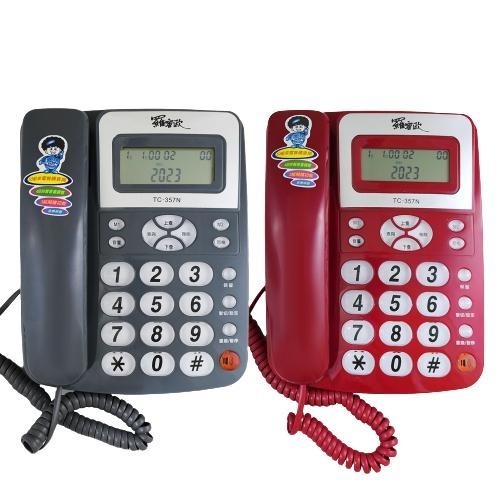 【羅蜜歐】來電顯示有線電話機 TC-357N (兩色)