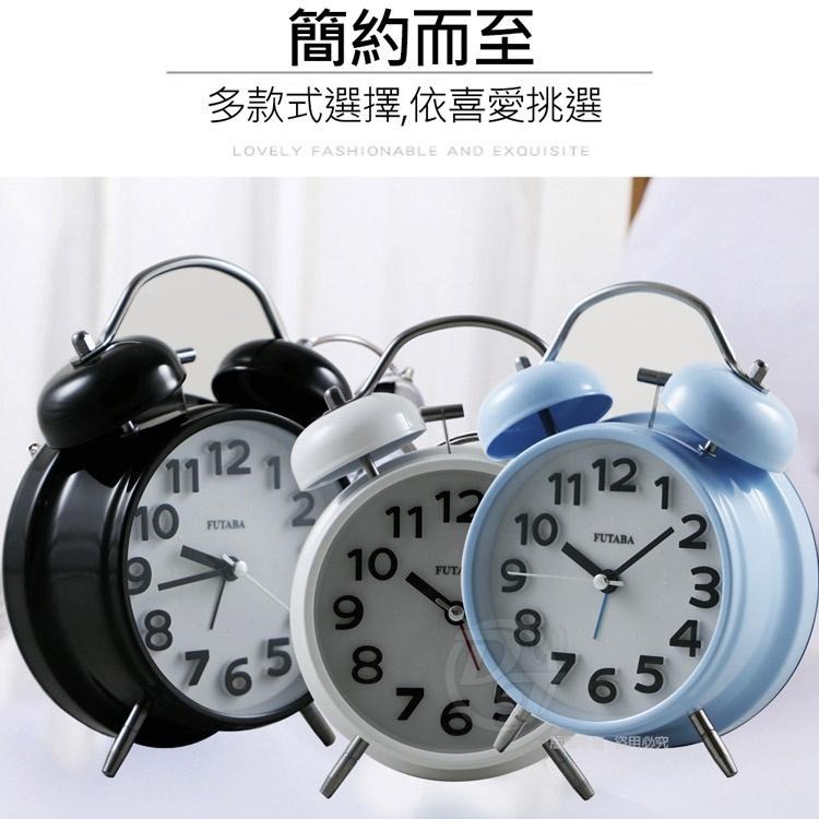 FUTABA立體凸字雙耳打鈴靜音鬧鐘 W-833 (三色)-細節圖4