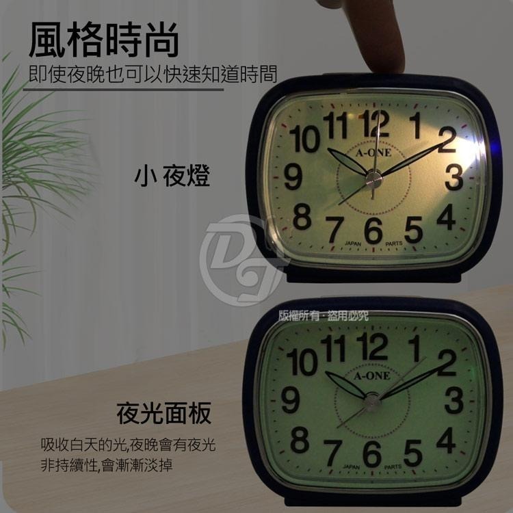 A ONE 大數字夜光靜音貪睡鬧鐘 TG-0147 (4色)-細節圖4
