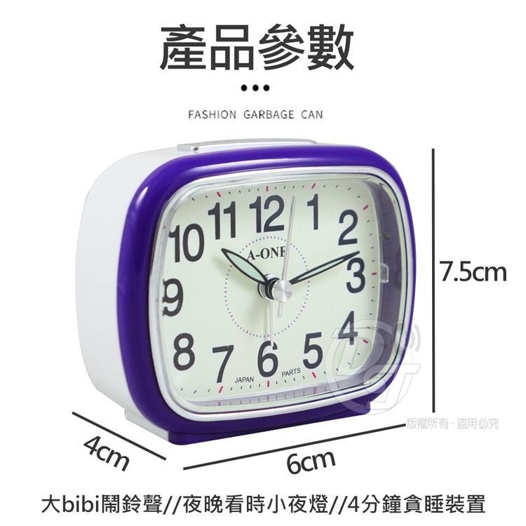 A ONE 大數字夜光靜音貪睡鬧鐘 TG-0147 (4色)-細節圖6