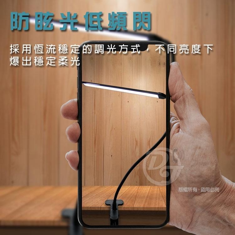 |最大夾口6CM|防眩光低頻閃|【Q&T】 360度可彎曲USB照明夾燈 SY-T8018-細節圖6