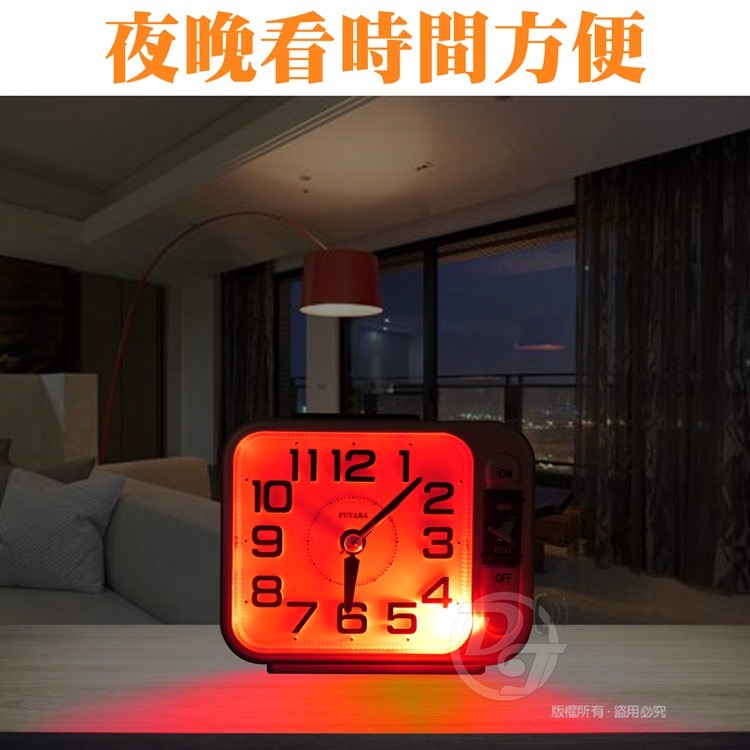 FUTABA 立體凸字靜音貪睡鬧鐘 W-766 (三色)-細節圖3