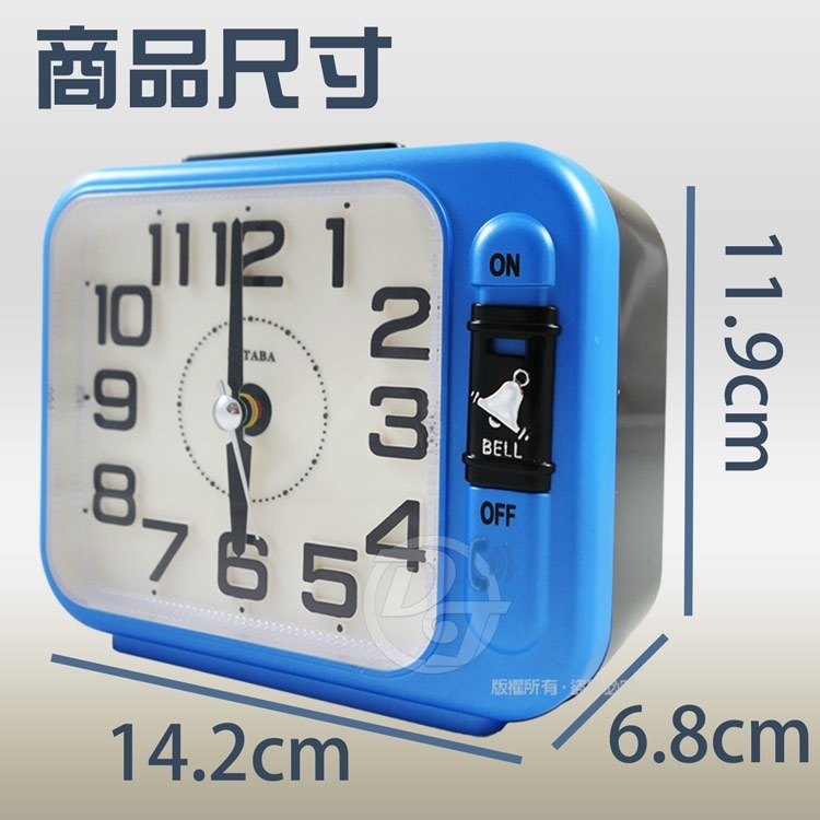 FUTABA 立體凸字靜音貪睡鬧鐘 W-766 (三色)-細節圖5