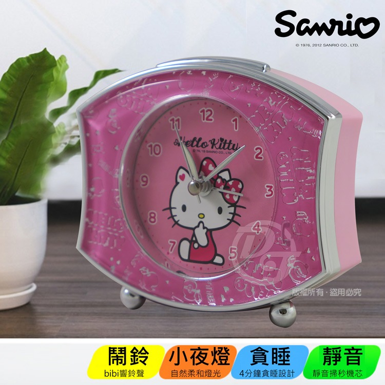 HELLO KITTY繽紛圖鴨貪睡靜音鬧鐘 JM-D724KT-A-細節圖3