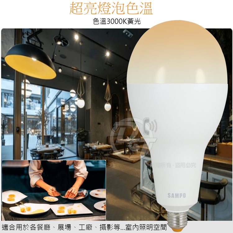 SAMPO聲寶 50WLED節能燈泡 黃光(1入)-細節圖5