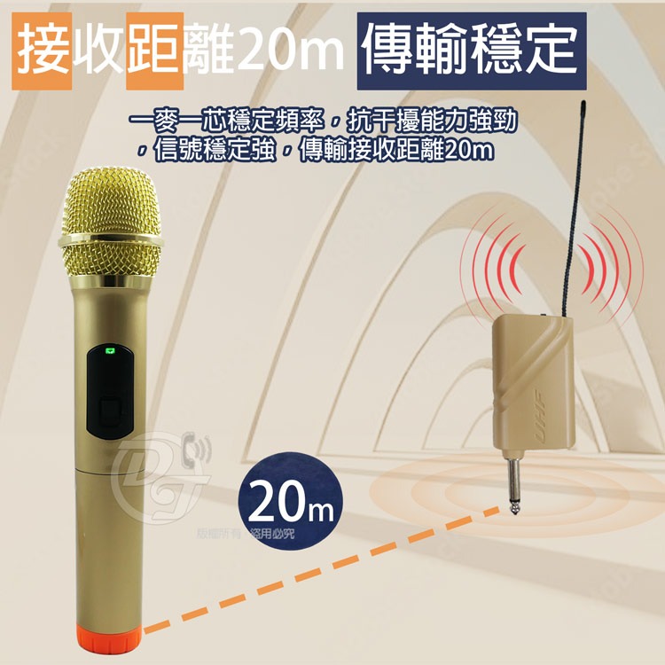 Q&Q動圈式1對1無線麥克風 SY-T5306B-細節圖3