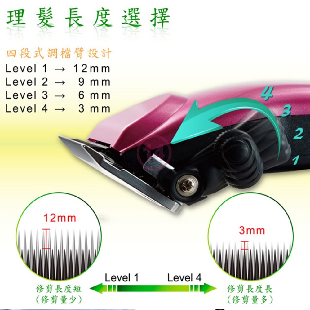 中華豪井瑰緻插電式電動理髮器 ZHEH-2288C ∥專業級理髮器∥-細節圖4