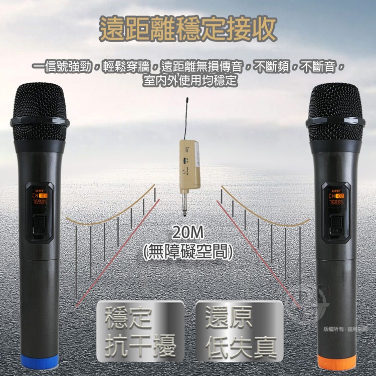 Q&TQ&T 即插即用U段1對2無線麥克風 SY-T5315-細節圖7