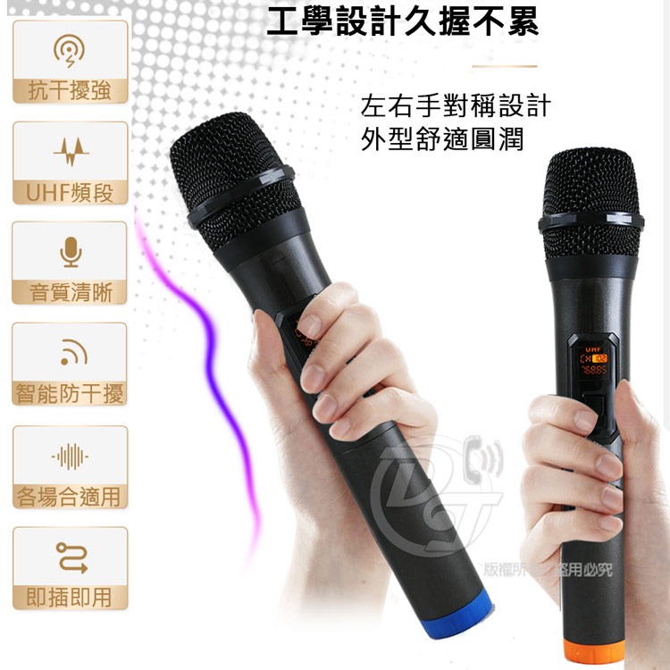 Q&TQ&T 即插即用U段1對2無線麥克風 SY-T5315-細節圖8