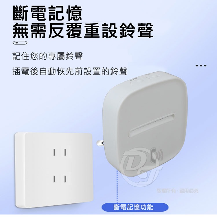 LongPing一對一插電式無線數位緊急看護門鈴 Q-347-細節圖7