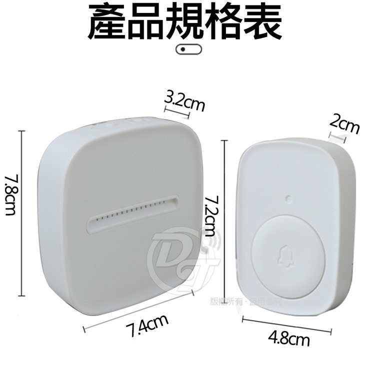 LongPing一對一插電式無線數位緊急看護門鈴 Q-347-細節圖9