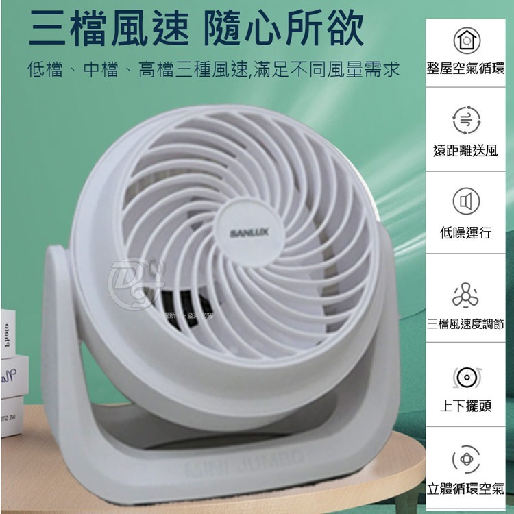 SANLUX 台灣三洋7吋AC循環風扇 (SYEF-F01)-細節圖4