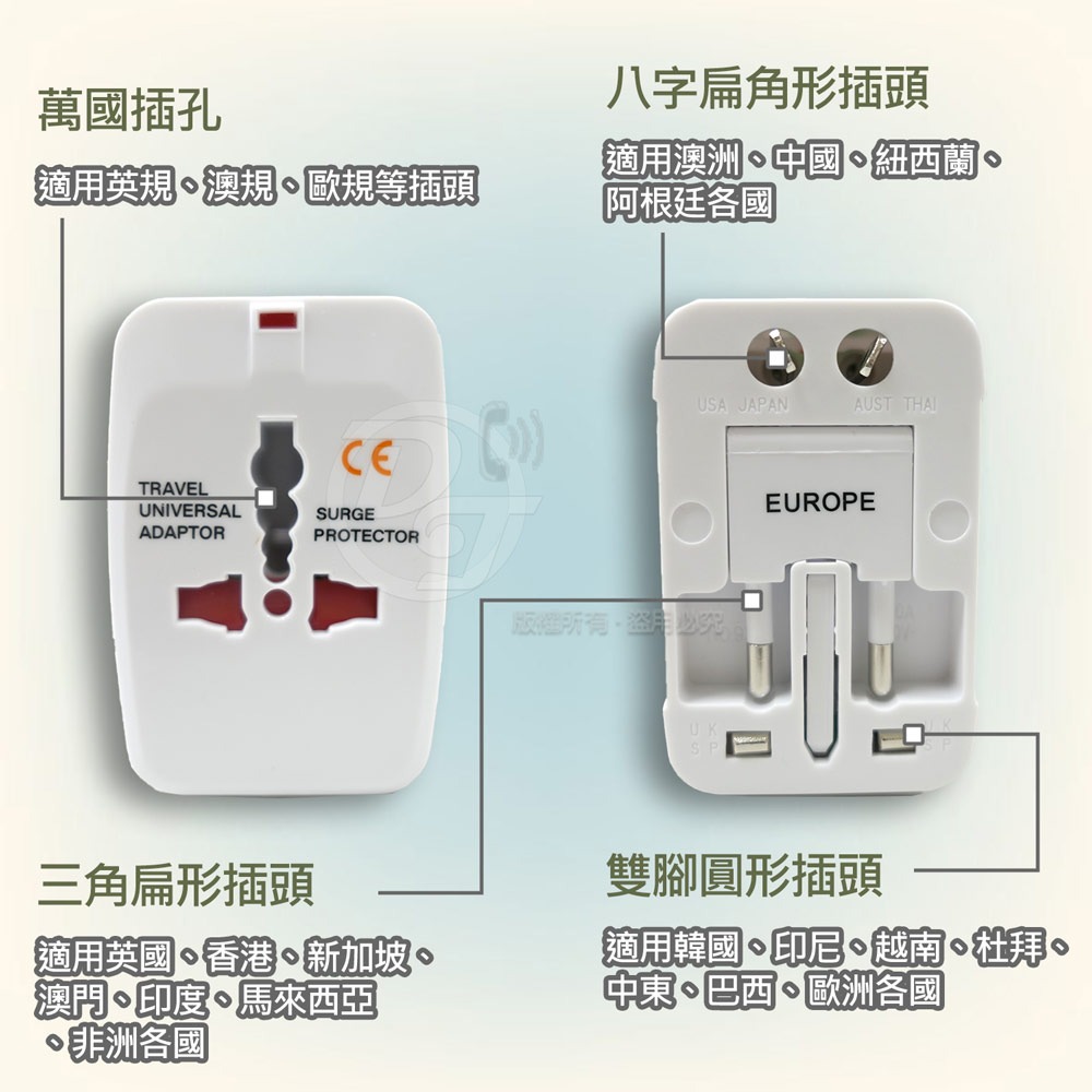LongPingLONG PING 多國轉換旅行插座 SZ-931 (各國通用/旅行必備)-細節圖3