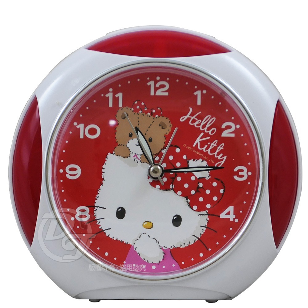 Hello KittyHello Kitty凱蒂貓可愛小熊音樂貪睡靜音鬧鐘 JM-4960KT-C-細節圖6