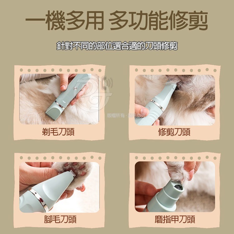 Q&T4in1多功能專業電動寵物剪-細節圖3