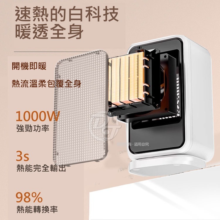 SANLUX 台灣三洋1000W高效能擺頭陶瓷電暖爐(SYR-K03)-細節圖6