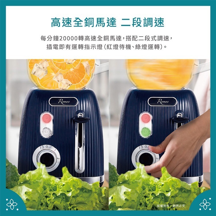 羅蜜歐1500ml復古冰沙果汁機 BL-5699-細節圖4