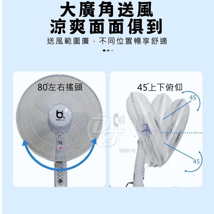 blacklabel 14吋立扇型電風扇 BL-9145超低噪音堅固耐用-細節圖5