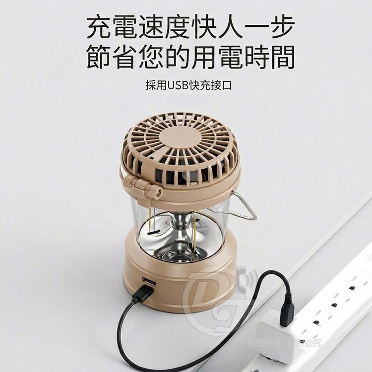 Q&T多角度調節風扇高亮度露營燈 SY-T8046-細節圖6