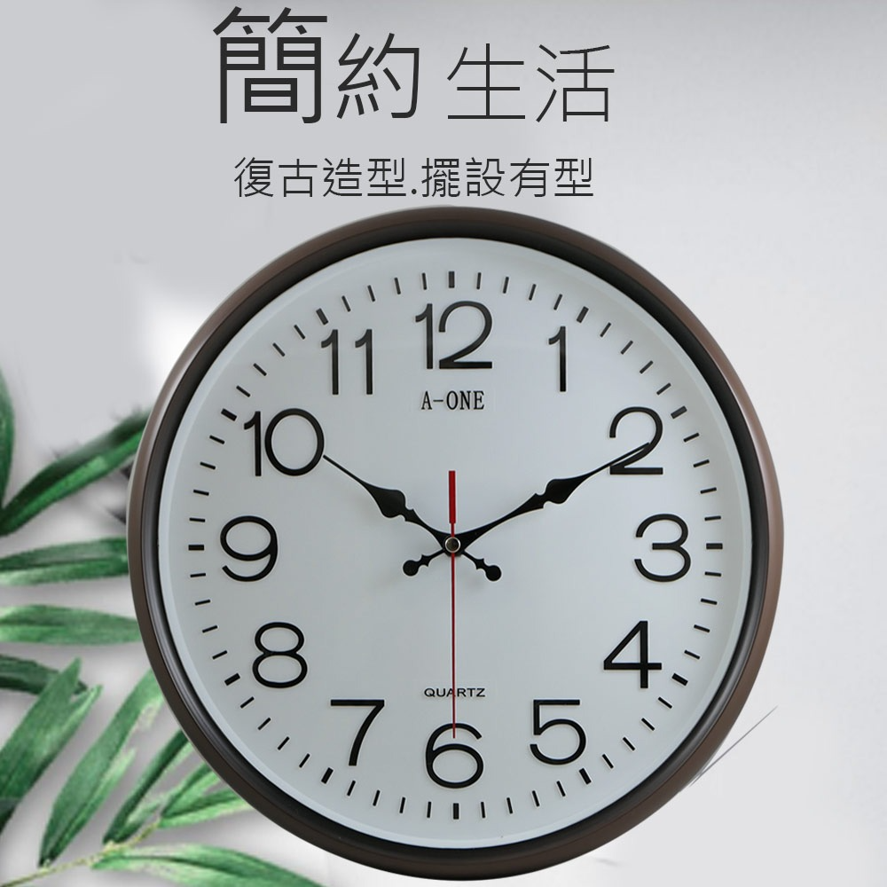 A-one 金吉星復古立體數字超靜音掛鐘 TG-0556-細節圖2