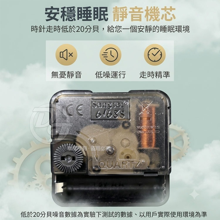 HuanKwun 12吋靜音掃秒半啞藍石英掛鐘 HK-A1203-細節圖4