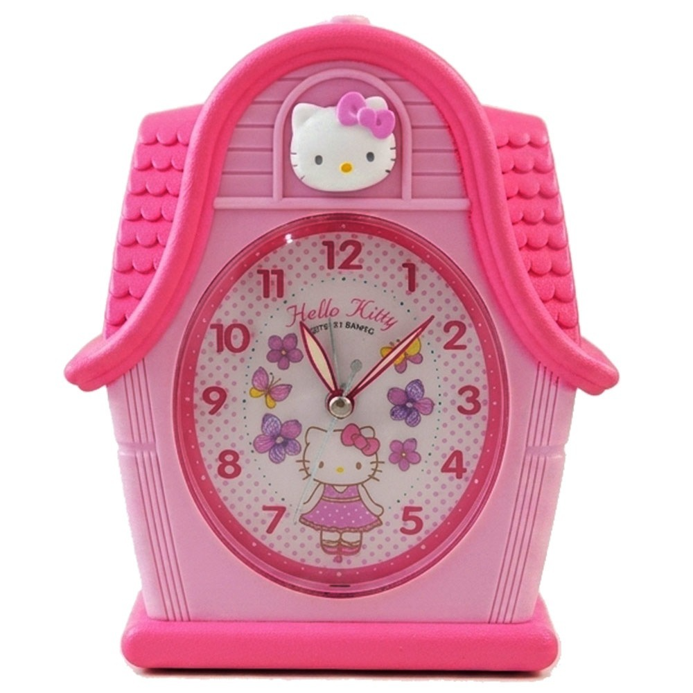 Hello Kitty 甜美小屋跳動面板貪睡鬧鐘 JM-E256KT-細節圖5