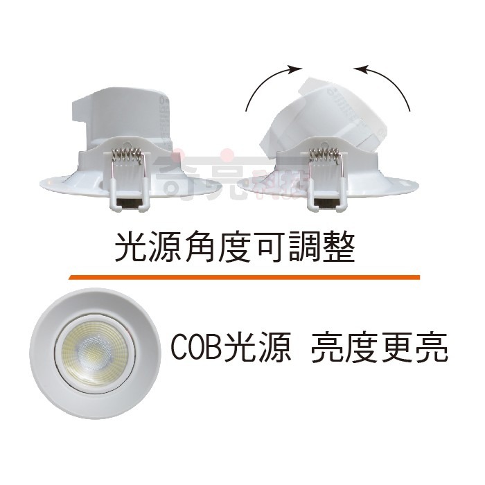 【奇亮科技】OSRAM歐司朗 星皓 7W LED崁燈 崁孔9.5公分9.5cm COB 漢堡燈 全電壓 附快速接頭 含稅-細節圖3