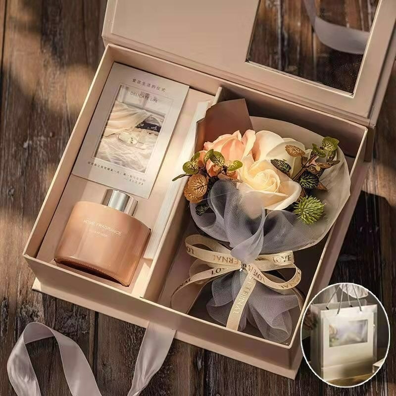 （現貨）好了好樂享生活-乾燥花擴香禮盒 香氛 擴香瓶 居家擺設 情人節禮物 香氛禮盒 送禮 實用禮物 交換禮物 乾燥花束-細節圖2