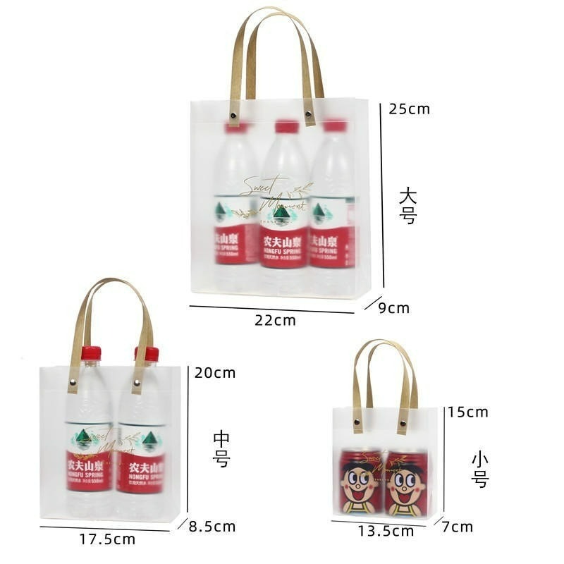（現貨）好了好樂享生活-英文磨砂手提袋 英文磨砂袋 透明手提袋 禮物手提袋 禮品袋 生日禮物 送禮 交換禮物 簡約 提袋-細節圖2