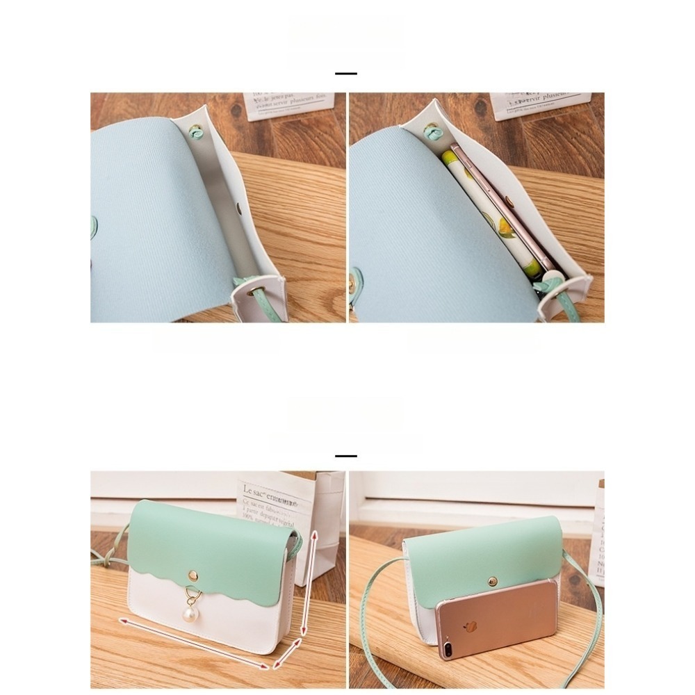 通通現貨99元 韓風多色手機包 單肩撞色小包 時尚逛街-細節圖4