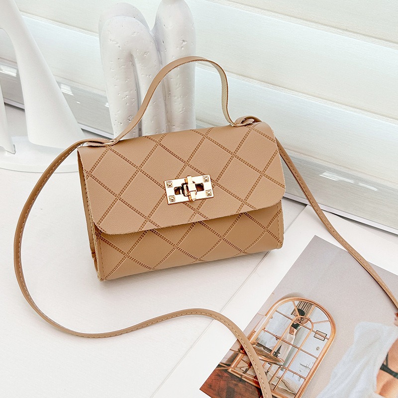 通通現貨99元 壓花菱格小方包 時尚女包 肩斜背包-規格圖4