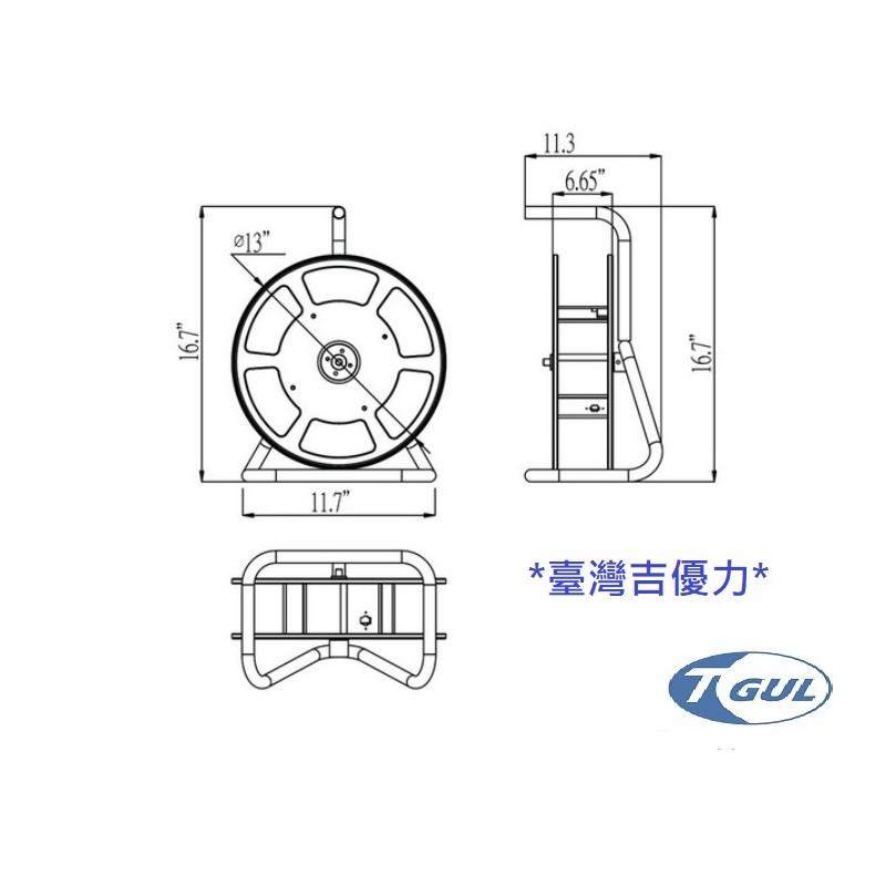 E100 25米 手動收線器，手動延長線、手動捲線插座、電源線收線輪、手動延長線收線器、手動插座收線器、延長線座-細節圖2