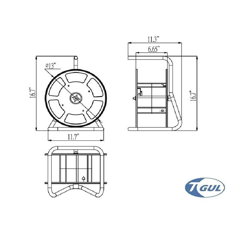 H200 40米 手動收管器、風管、空壓機風管、空壓管、氣壓管、高壓管、包紗管、PU夾紗管、捲管輪、風管輪、HR200H-細節圖2