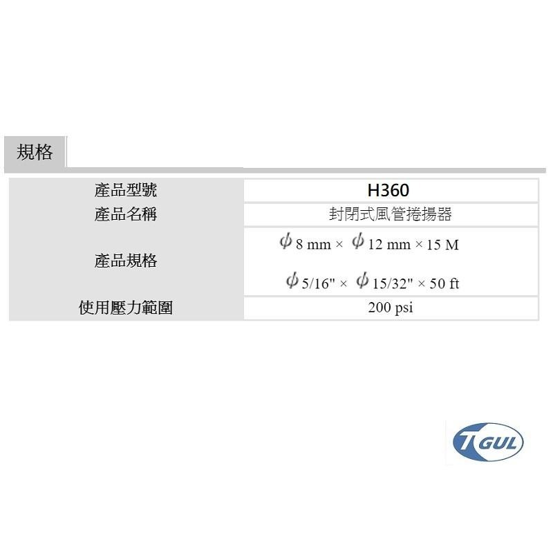H360 16米長 自動收管器、伸縮管、空壓機風管、空壓管、收管輪、夾紗管、包紗管、捲管輪、PRO-WIRED-細節圖3