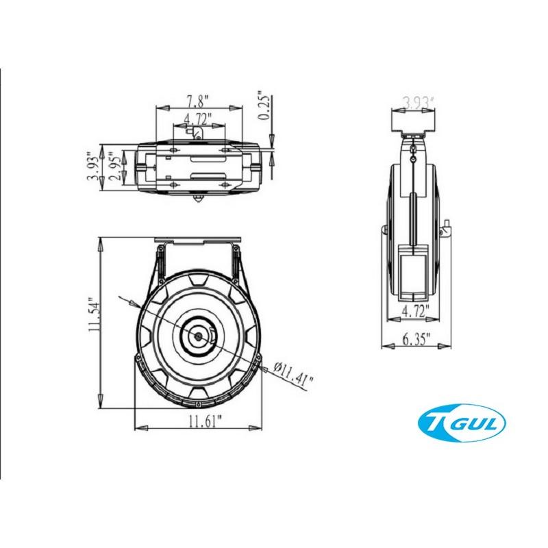 E280 10米長 自動收線器、自動捲線輪、自動捲線器、電源線、插頭、插座、伸縮延長線、PRO-WIRED、XB280E-細節圖2