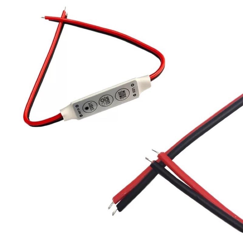 (12～24V/單色及七彩) 迷你 三鍵 LED控制器 手動 單色/RGB燈帶模組 調光器-細節圖2