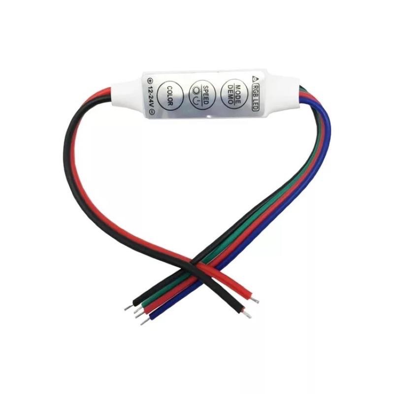 (12～24V/單色及七彩) 迷你 三鍵 LED控制器 手動 單色/RGB燈帶模組 調光器-細節圖4