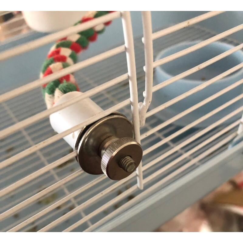 M5 304不鏽鋼 滾花 手擰通孔螺母/加大墊片 鳥籠配件 寵物用品-細節圖2