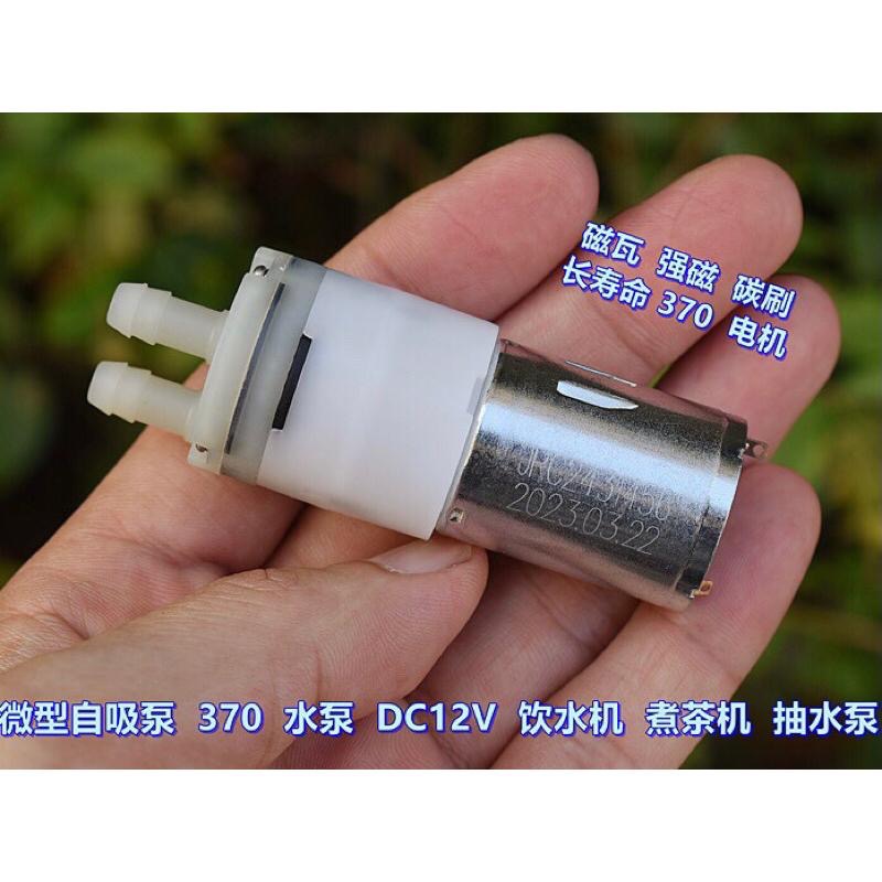 微型 自吸泵 DC12V 強磁 碳刷 貴金屬轉向器 370 隔膜泵 大流量 飲水機 抽水泵-細節圖2