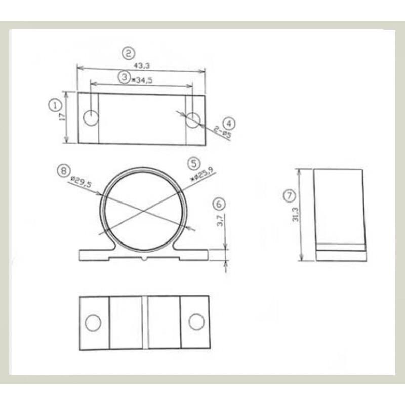 黑矽膠 370 95 水泵 固定架 固定座 矽膠固定套 減震 靜音 配件-細節圖6