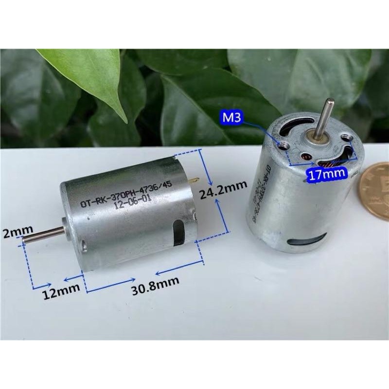 (全新庫存)RK-370PH-4736 直流 碳刷3V-11.1V 高速 模型 水彈玩具 馬達-細節圖2