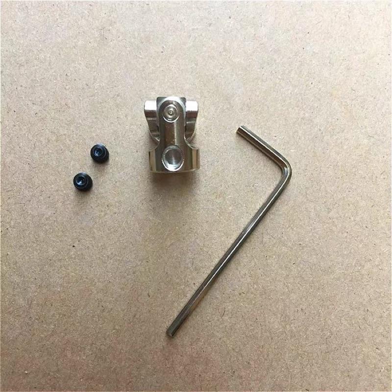 (付六角板手)金屬萬向 聯軸器 十字萬向節 轉向器關節 萬向 接頭 車船 模型配件-細節圖2