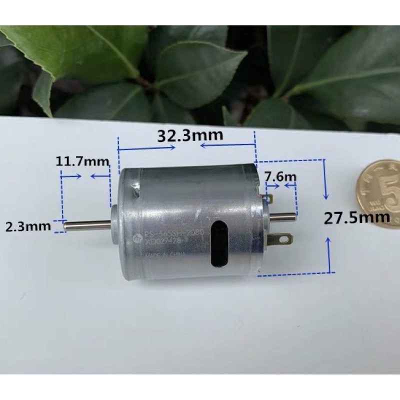 (全新庫存) 萬寶至 RS-365SH-2080 直流微電機 6-20V 雙出軸 碳刷 電吹風 熱風槍馬達-細節圖2