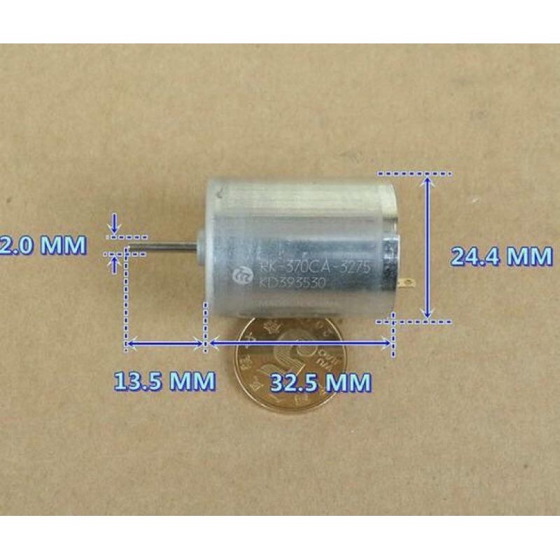 (全新庫存/貴金屬刷及碳刷可選) 萬寶至 RF-370CA-3275 DC12V 直流馬達-細節圖4