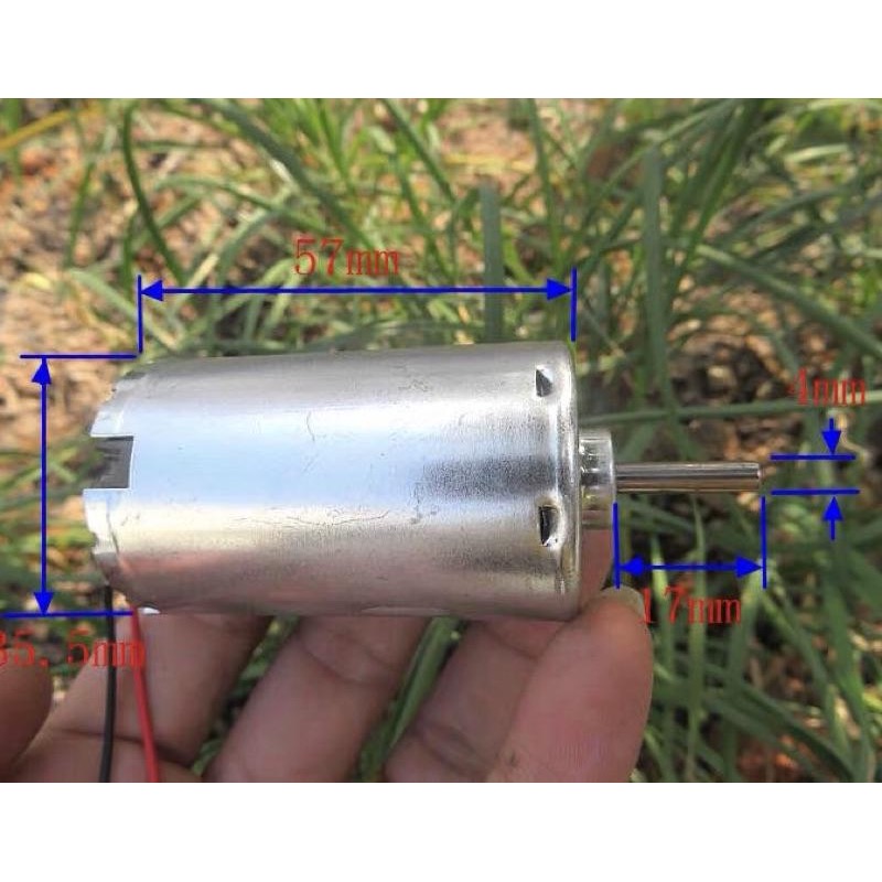(全新散裝) 555 大扭力 直流馬達 強磁 高速碳刷 電機 前後滾珠軸承 12V-18V-細節圖2