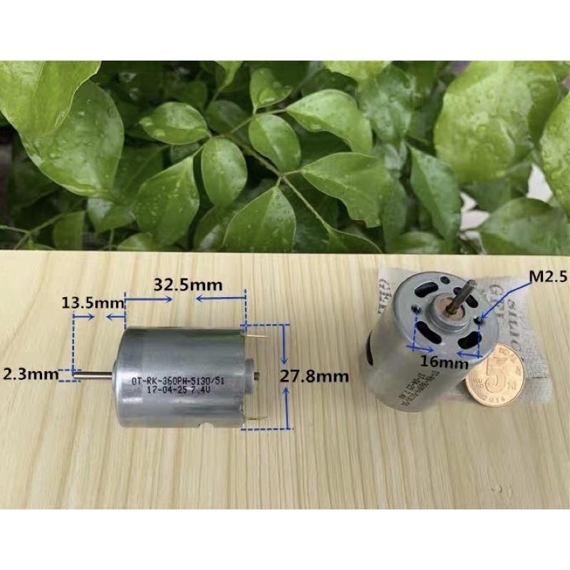 (全新原件庫存/1只)萬至達 360 高速 大功率 大扭力 DIY車模 船模 3.7V-7.4V馬達-細節圖2