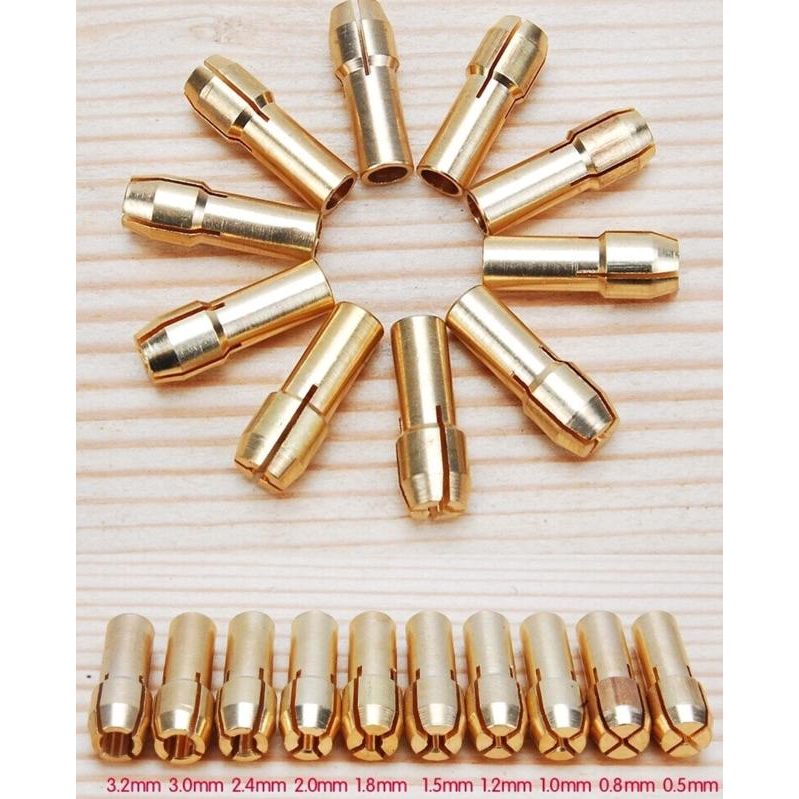 零售版 尾徑4.3mm(M7、9/32用)4.8mm(M8用) 迷你 電磨 打磨機 配件 純銅夾頭 雕刻筆 電磨 夾心-細節圖2