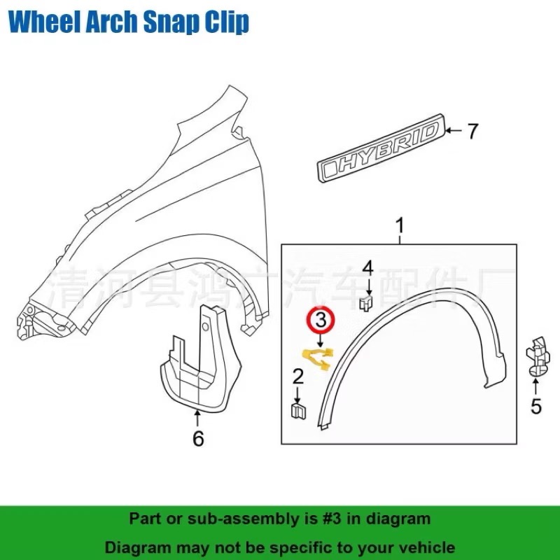 （5個）HONDA 本田 喜美 CRV 輪眉飾條護板 儀表台 側圍板 音響 固定 卡扣-細節圖4